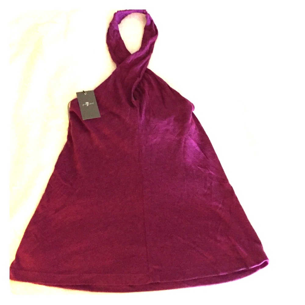7 for All Mankind halter top small purple